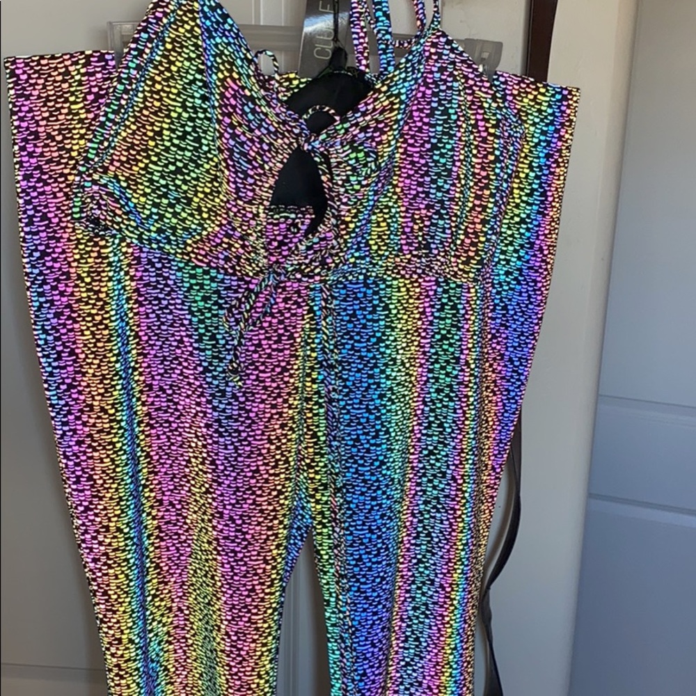 Reflective 2 piece Rave set